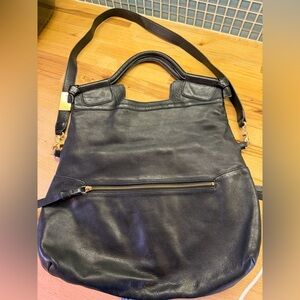 Black Leather Shoulder Bag